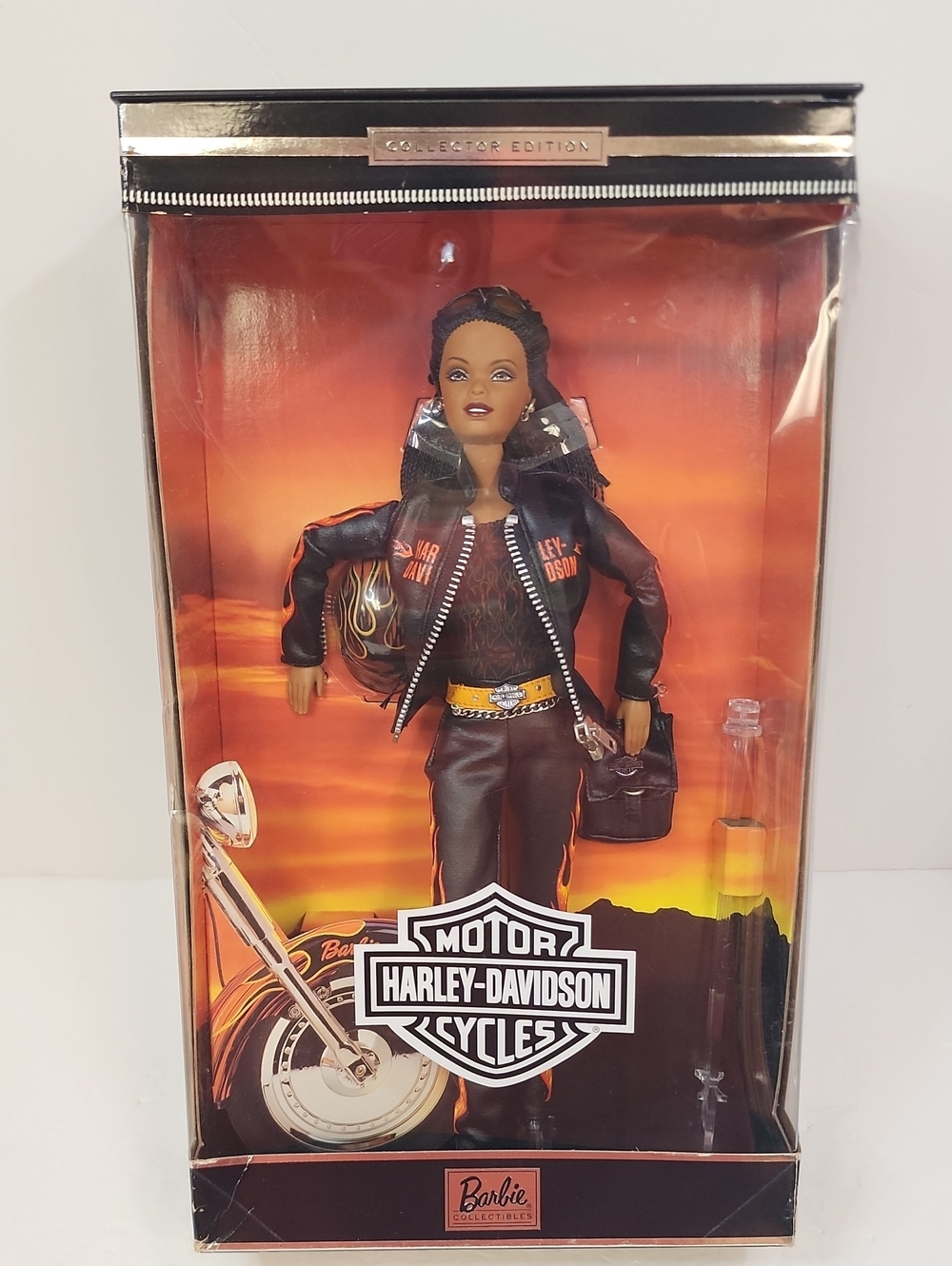 Harley Davidson Barbie Doll Black Leather Biker Outfit Mattel 2001 NRFB